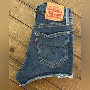 Levi's Indigo Blue Denim Cutoff Shorts
